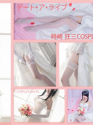 (妙妙-) Date a live - Tokisaki Kurumi wedding dress cosplay-幻想世界