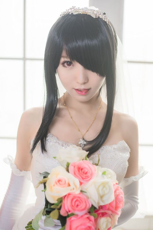 (妙妙-) Date a live - Tokisaki Kurumi wedding dress cosplay-幻想世界