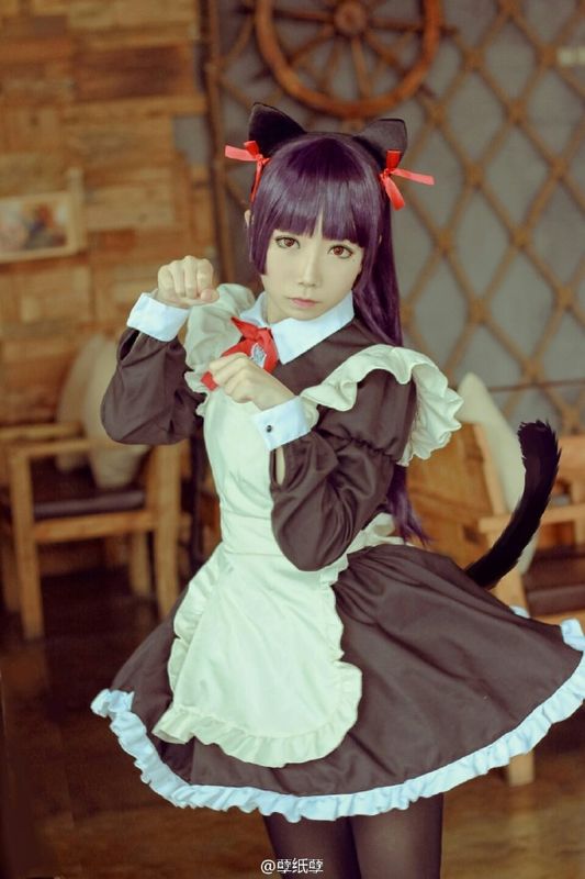 【黑猫女仆cos】合法萝莉：孽纸孽-幻想世界