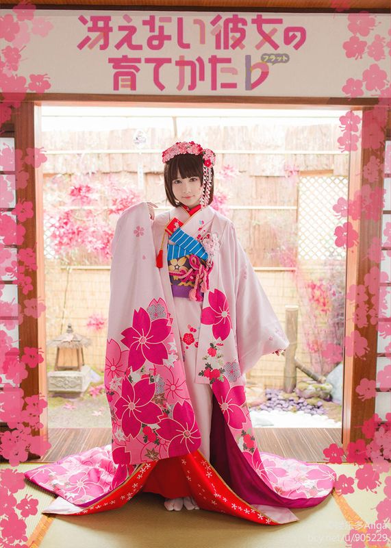 《路人女主的养成方法》加藤惠的樱花和服ver C O S P L A Y-幻想世界