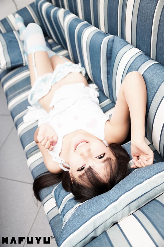 [神乐坂真冬]浴袍蓝白条纹-幻想世界