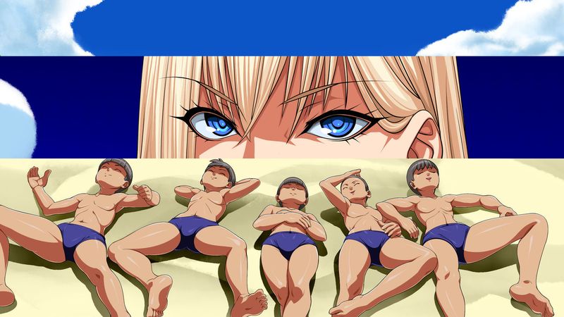 金髪巨女とガキ-幻想世界