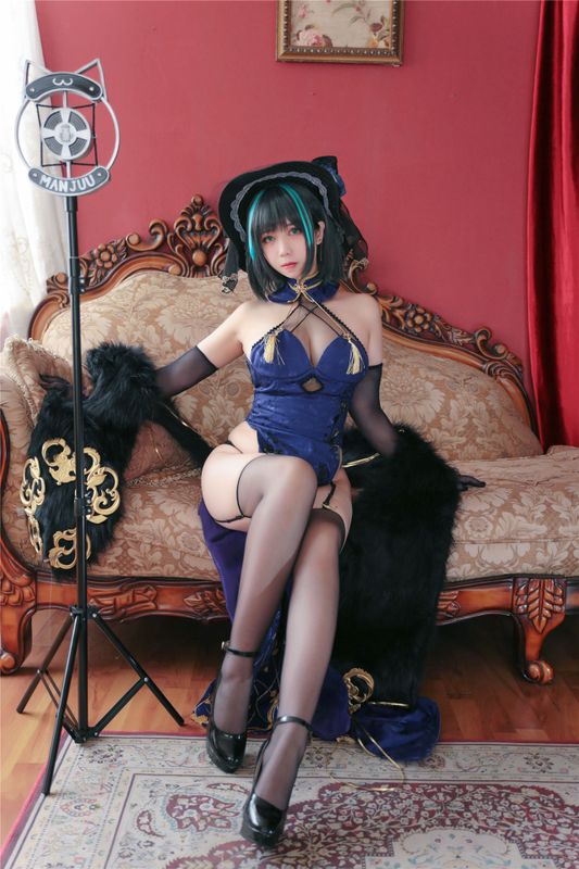 Meroko_魅瞳 - 柴郡旗袍-幻想世界