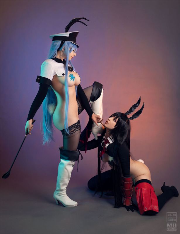 Mikomi Hokina and Gumiho Arts-Esdeath and Akame Reverse Bunny de Akame ga Kill-幻想世界