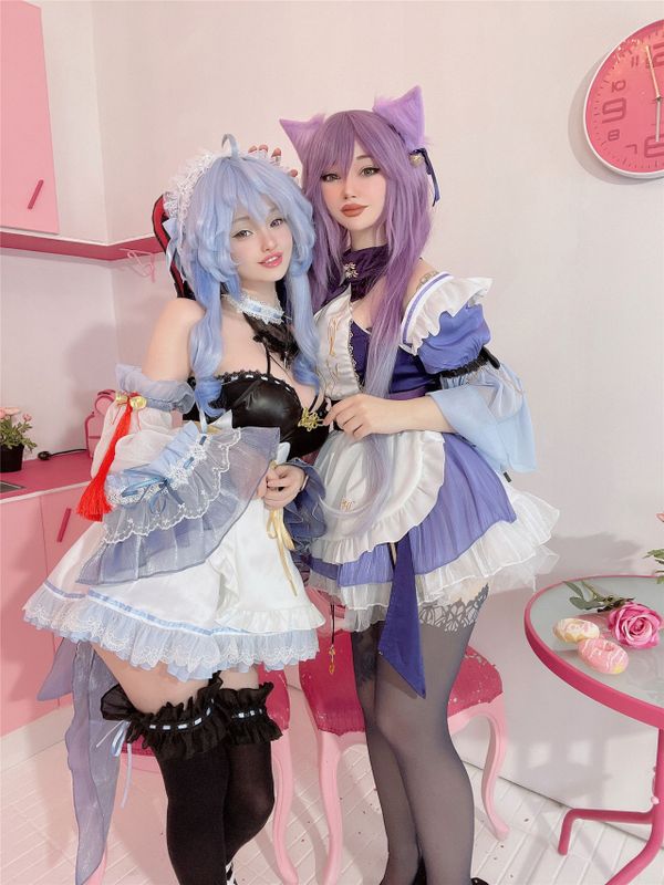 Hidori Rose & Okamiisaya - Ganyu & Keqing-幻想世界