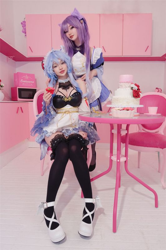 Hidori Rose & Okamiisaya - Ganyu & Keqing-幻想世界