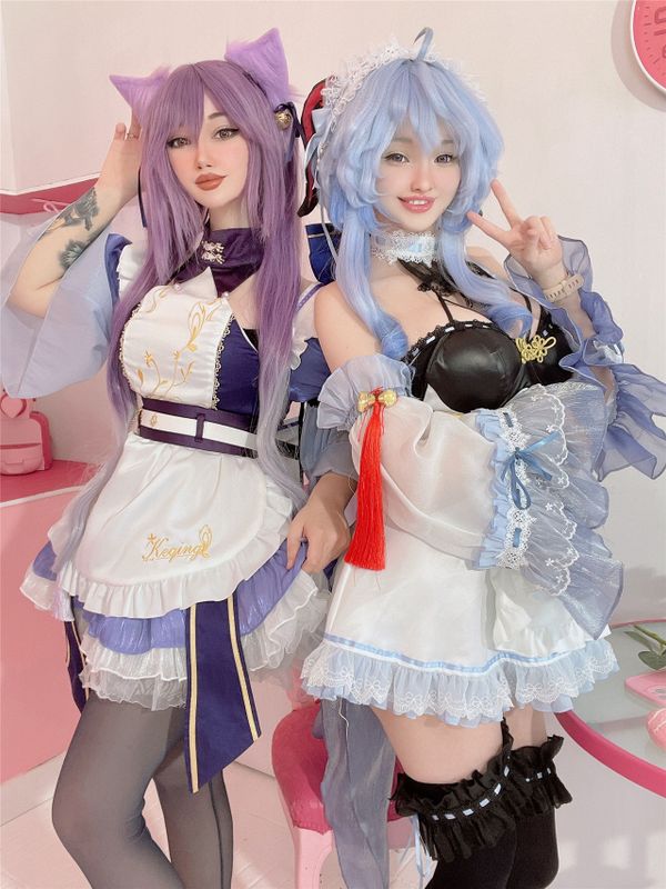 Hidori Rose & Okamiisaya - Ganyu & Keqing-幻想世界